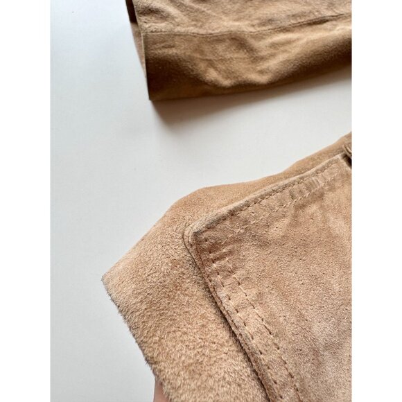 Vintage 00's ROLF SCHULTE Tan Suede Leather Safari Jacket, Size 44/XL - Picture 11 of 16